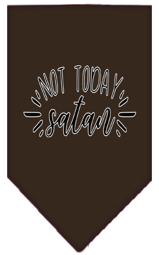 Not Today Satan Screen Print Bandana Cocoa Large